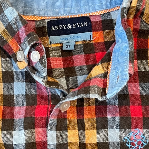 Andy & Evan flannel corduroy elbows EUC 2T - Picture 3 of 8